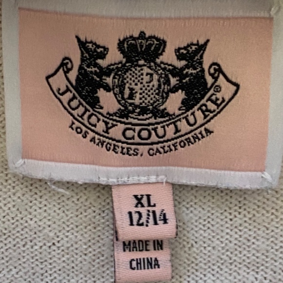 VINTAGE-Rare Girl's Juicy Couture Cheetah Pullover Sweater Sz 12/14 XL - Picture 5 of 6